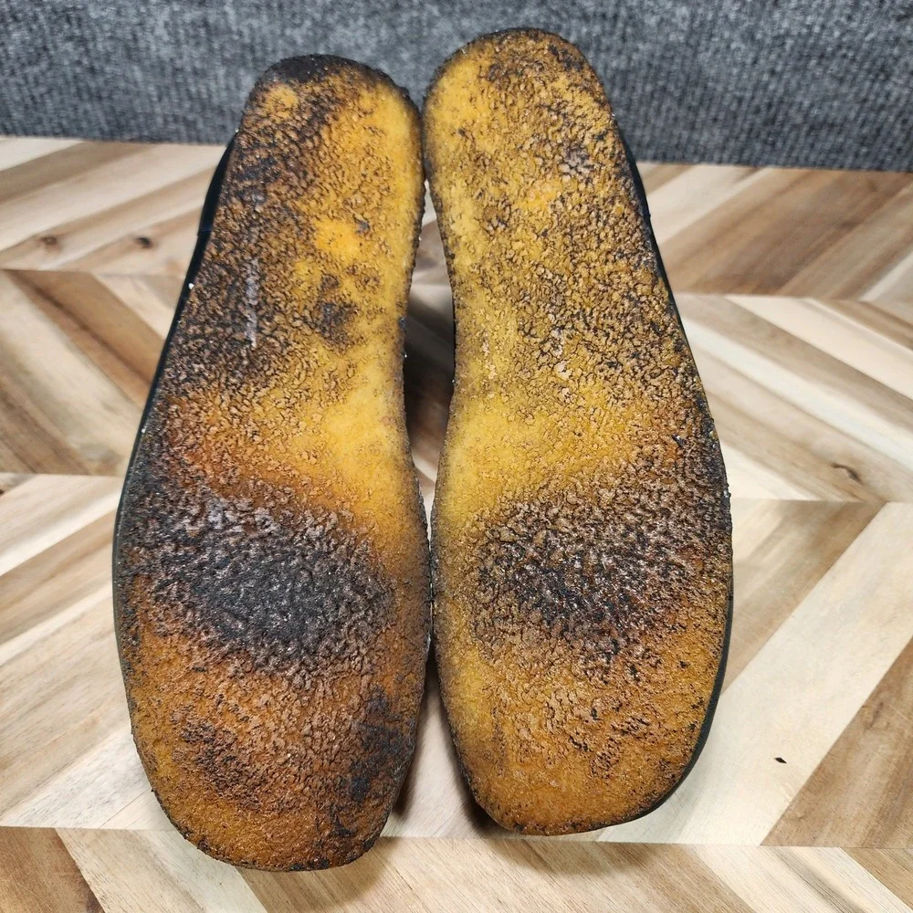 Clarks Originals Wallabee Boot Navy Leather Crepe Sole Men's Size 12